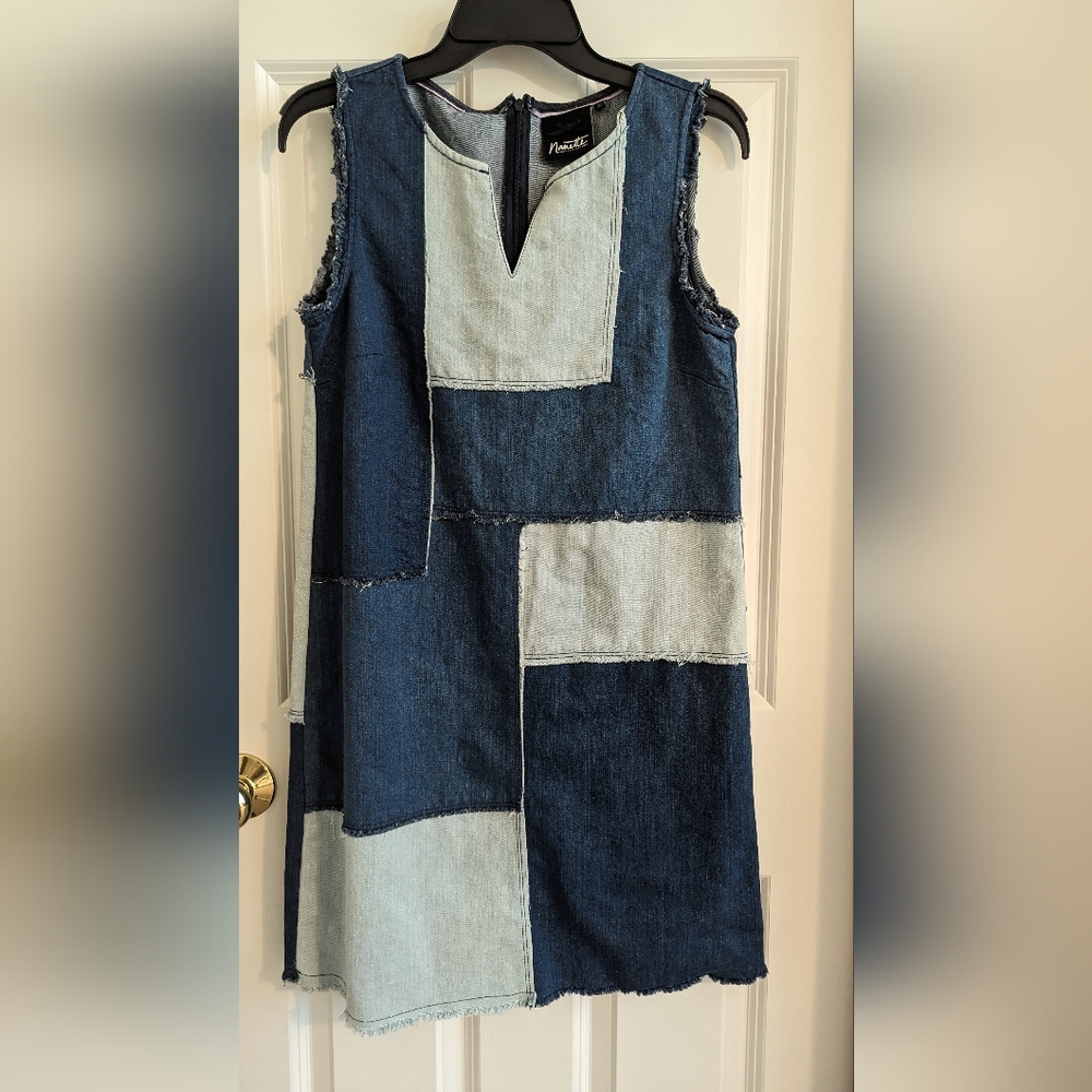 Anette Lepore Blue Patchwork Dress size XS